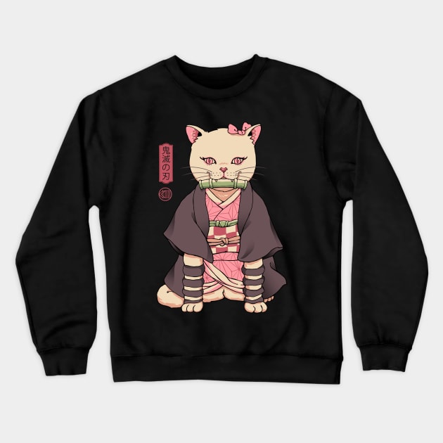 Demon Cat Girl Crewneck Sweatshirt by Vincent Trinidad Art
